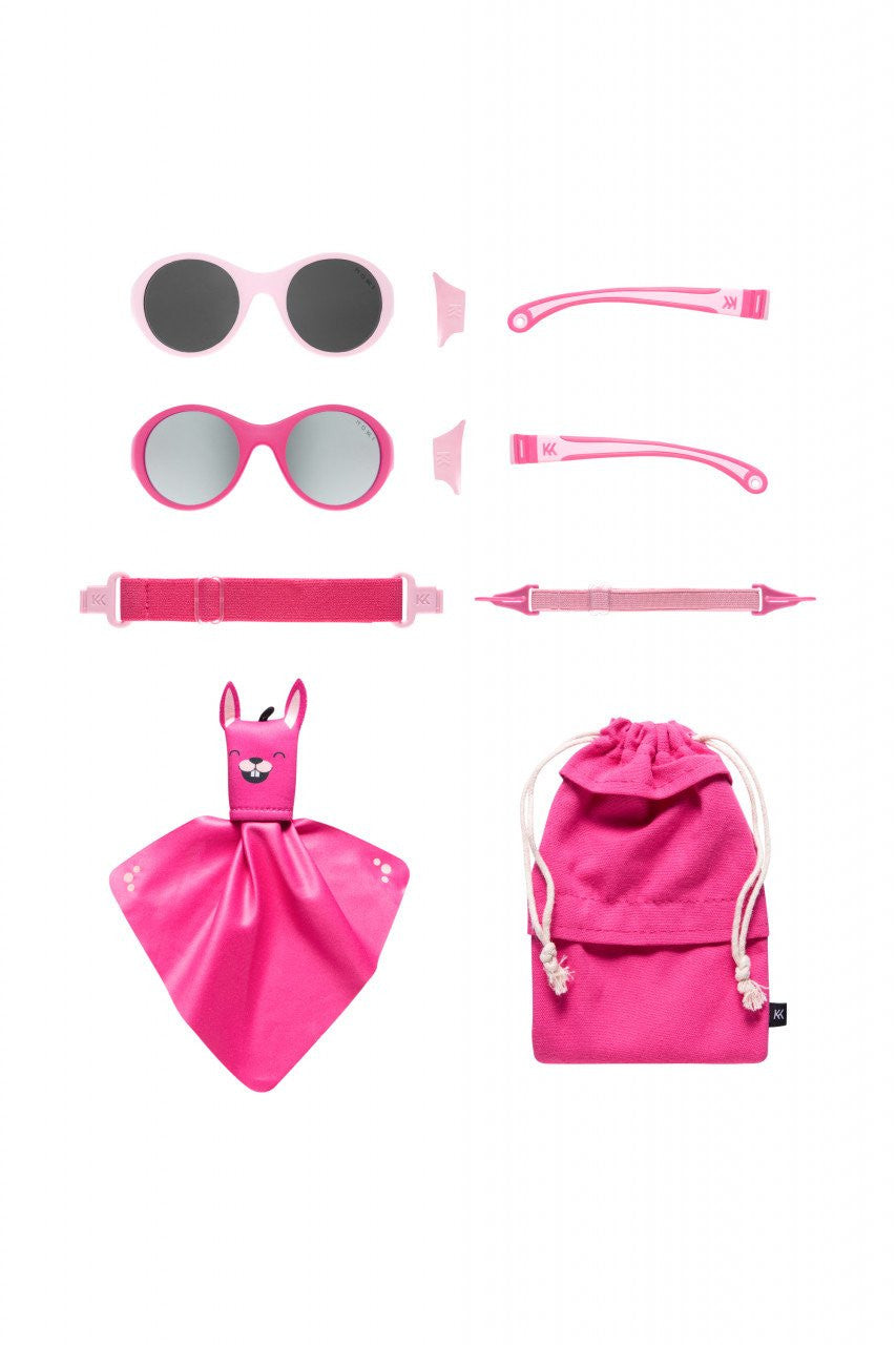 Ochelari de soare pentru copii MOKKI Click & Change, protectie UV, roz, 0-2 ani, set 2 perechi [ps:57fd071c-cbb5-4f43-a239-0965069ecb90]