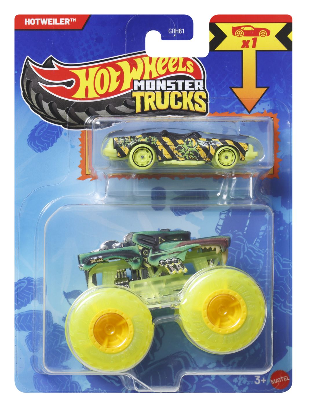 HOT WHEELS MONSTER TRUCK SI MASINUTA METALICA RACE ACE - Imagine 16