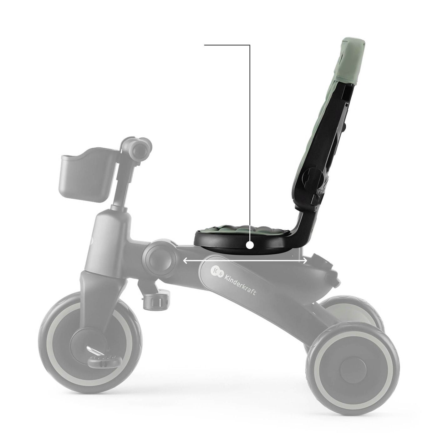TRICICLETA KINDERKRAFT JAZZ 2, GREY - Imagine 17