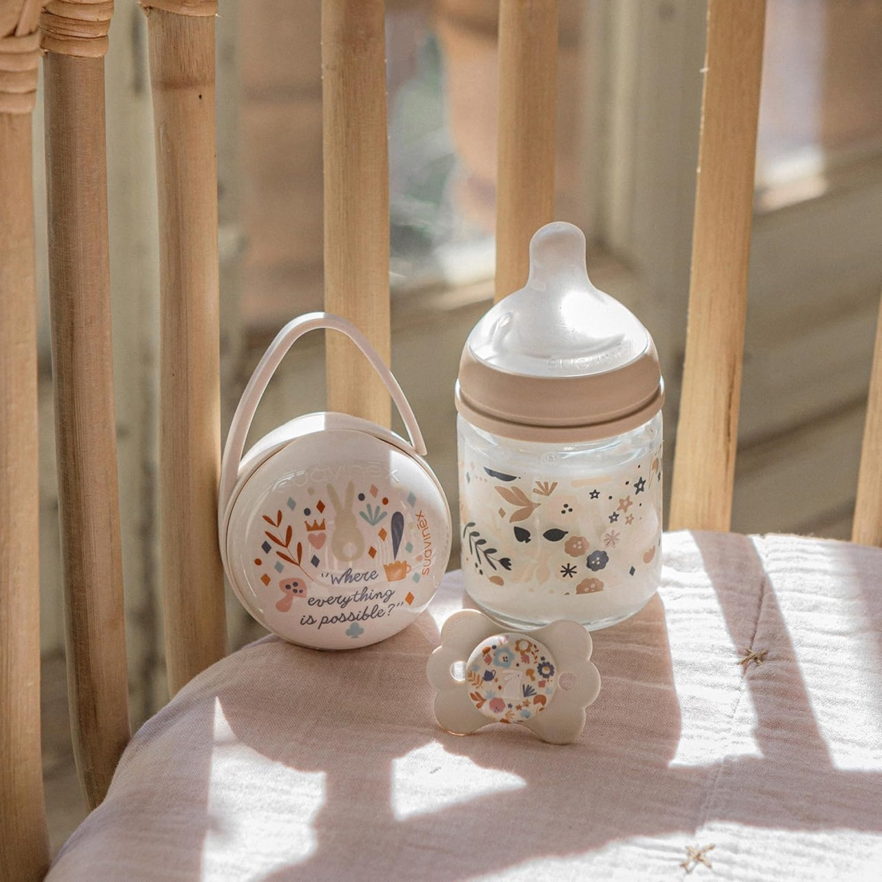 Set cadou Wonderland, roz, Suavinex - Bej