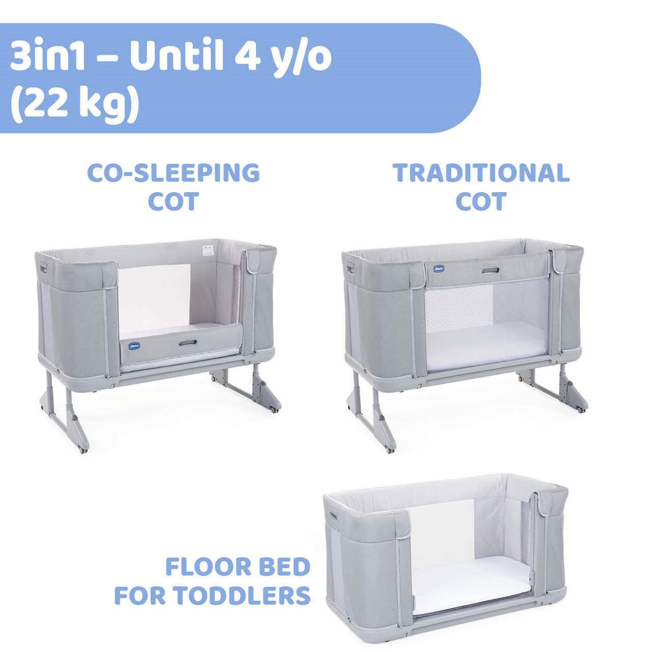 Patut atasabil Chicco Next 2 Me Forever, 3 in 1, - Rice (Gri) (18) [ps:56b101ca-7a7c-4dd6-bf0c-9fb5bb43d2ed]