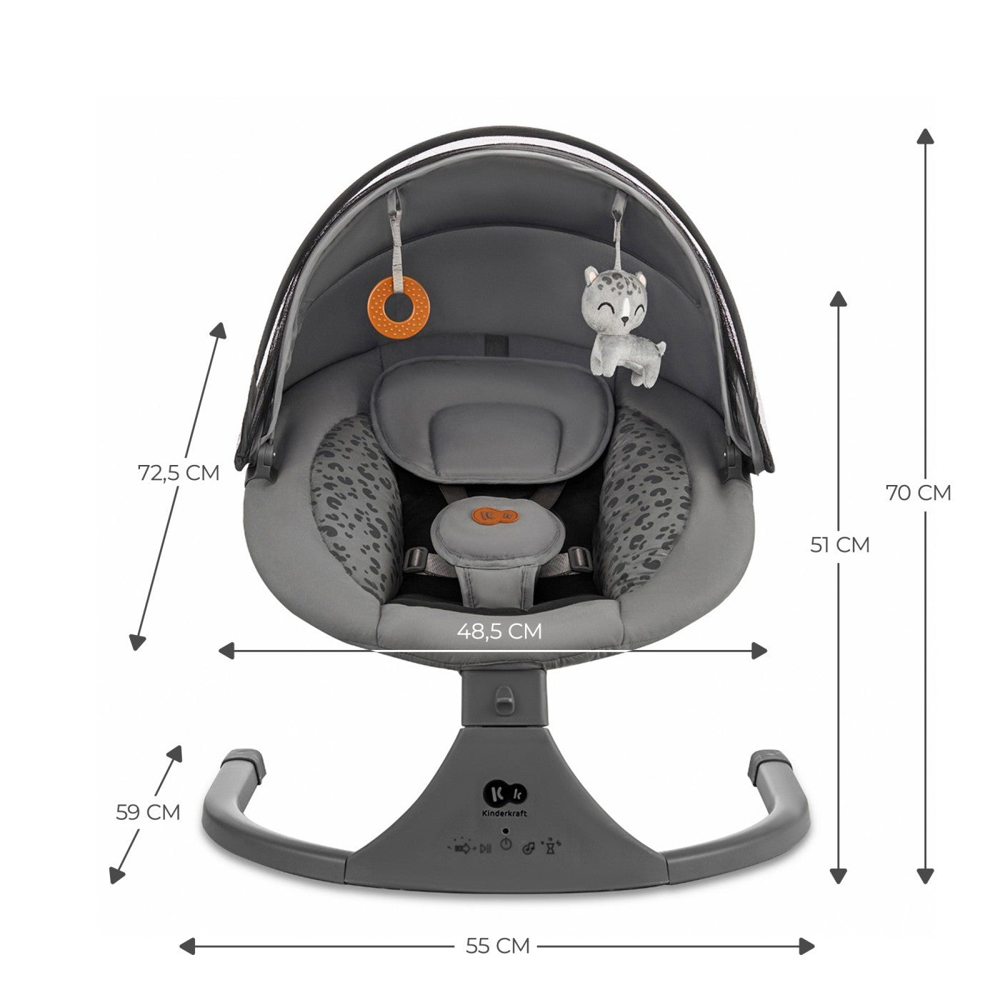 LEAGAN ELECTRIC KINDERKRAFT LUMI 2, LIGHT GREY - Imagine 18