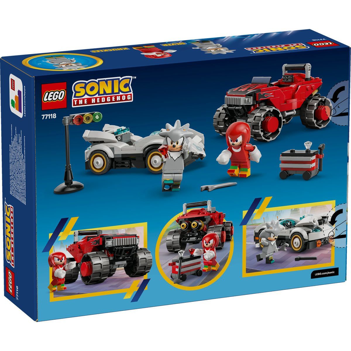 LEGO SONIC MASINA LUI SILVER VS CAMIONUL GIGANT AL LUI KNUCKLES 77118 [ps:da1a770e-55d6-40da-8a4d-e6ba02a4d022]