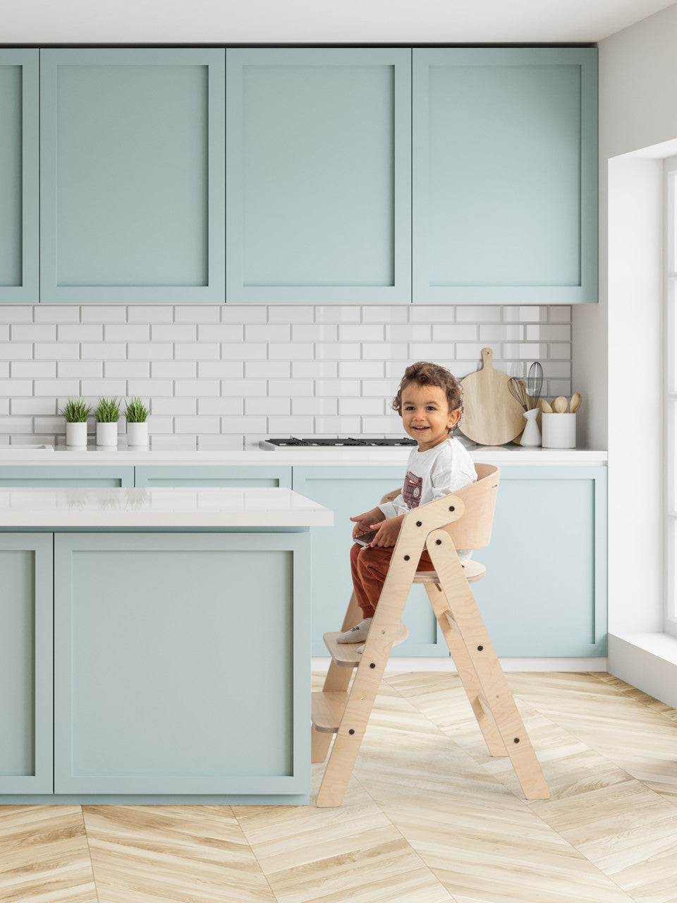 Scaun de masa pliabil din lemn MamaToyz, multifunctional - Imagine 18