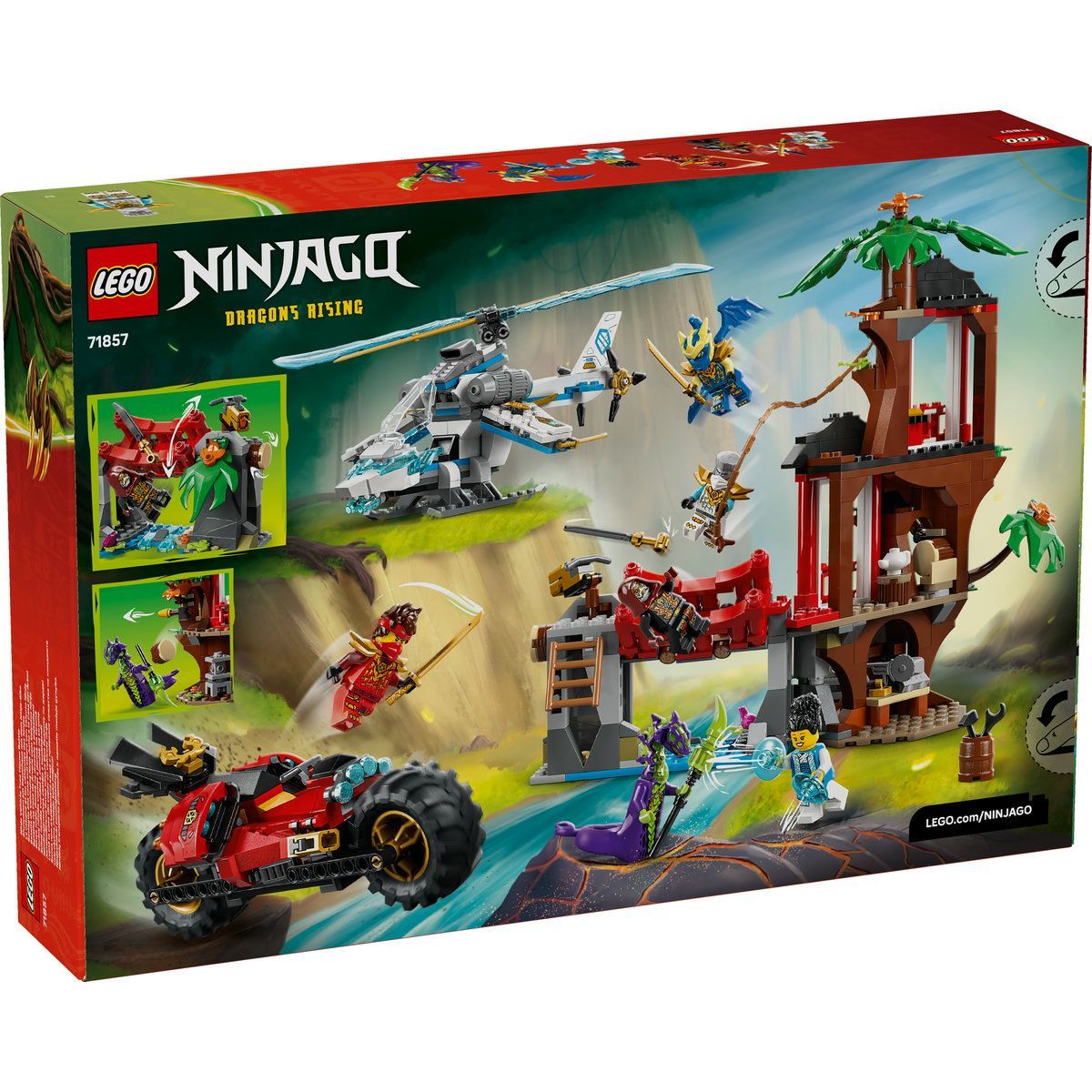 LEGO NINJAGO LUPTA LA CASA DIN COPAC CU VEHICULE NINJA 71857 [ps:564cf225-92b4-4669-99e9-52f02f173e7b]