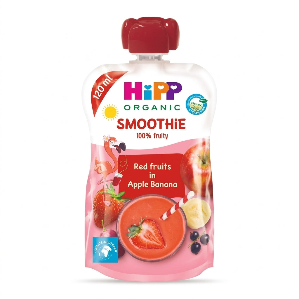 *HiPP SMOOTHIE CAPSUNI CU MERE SI BANANE 120M (HPISSMFROSMB120) [ps:9c5d1d64-372f-4105-973c-94bc9fec2491]