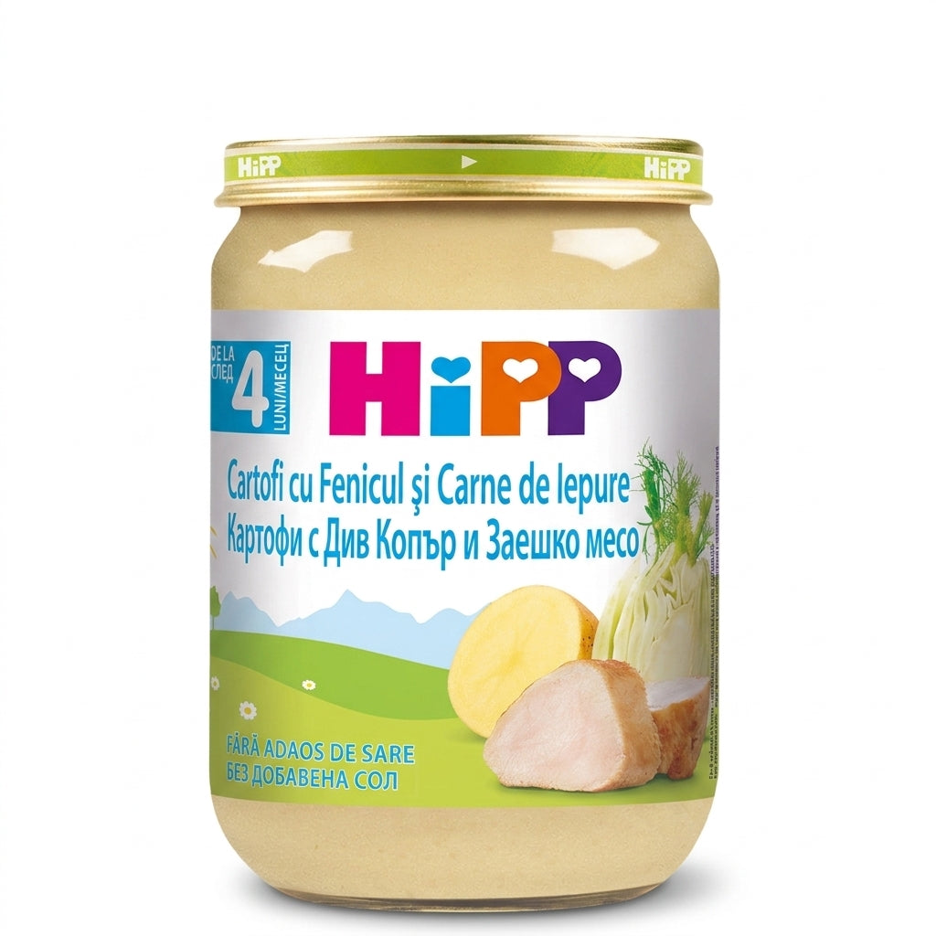 *HiPP MENIU CARTOFI SI FENICUL CU IEPURE 190G (HPCARTFENIEPURE) [ps:252e51d2-44d0-443f-b112-7e2b32428793]