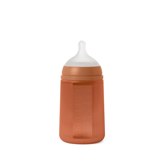 Biberon din silicon SX Pro 240ml, debit mediu - ROSU CĂRĂMIDĂ | Colour Essence [ps:31be2375-02f6-49cf-ae2c-4fcafdbac1c7]