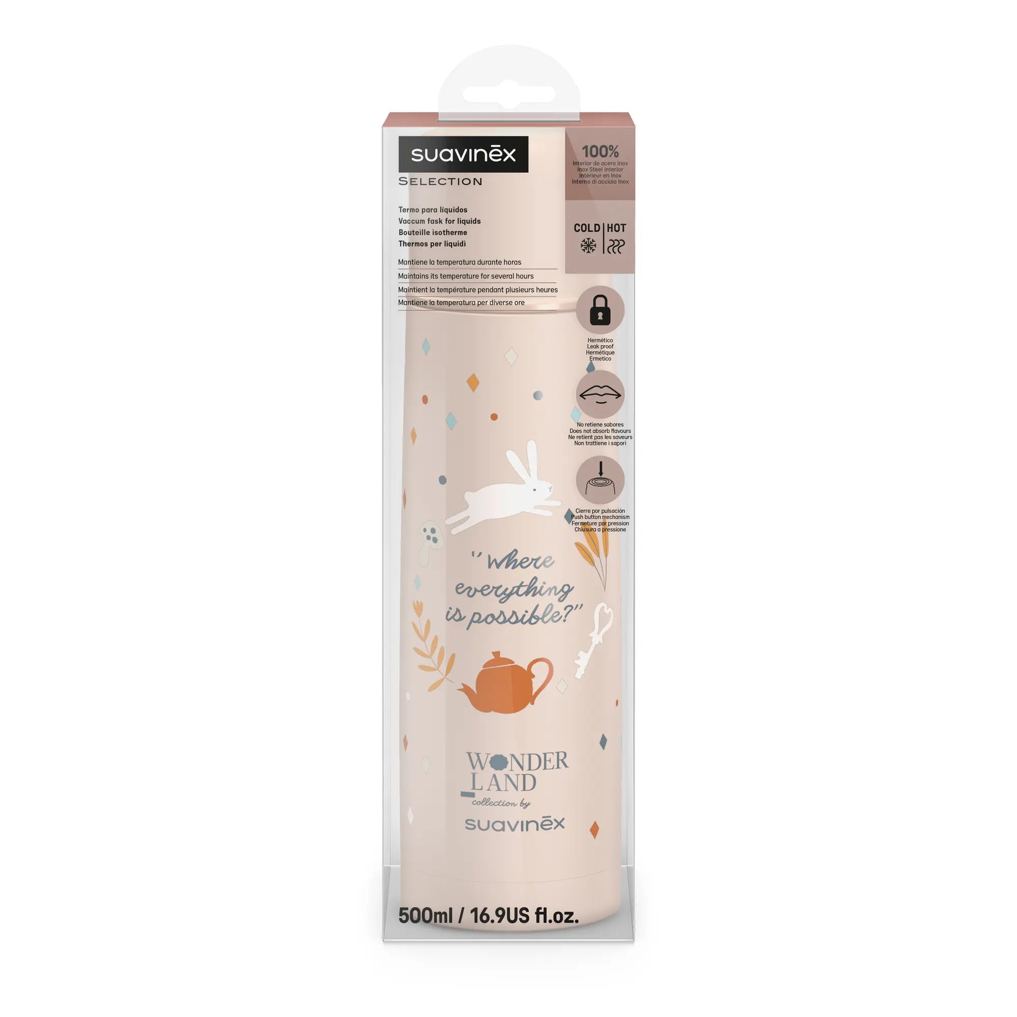 Termos pentru băuturi 500 ml - roz | Wonderland [ps:ac5f6e9c-6942-42b1-9316-d36f71103ee0]