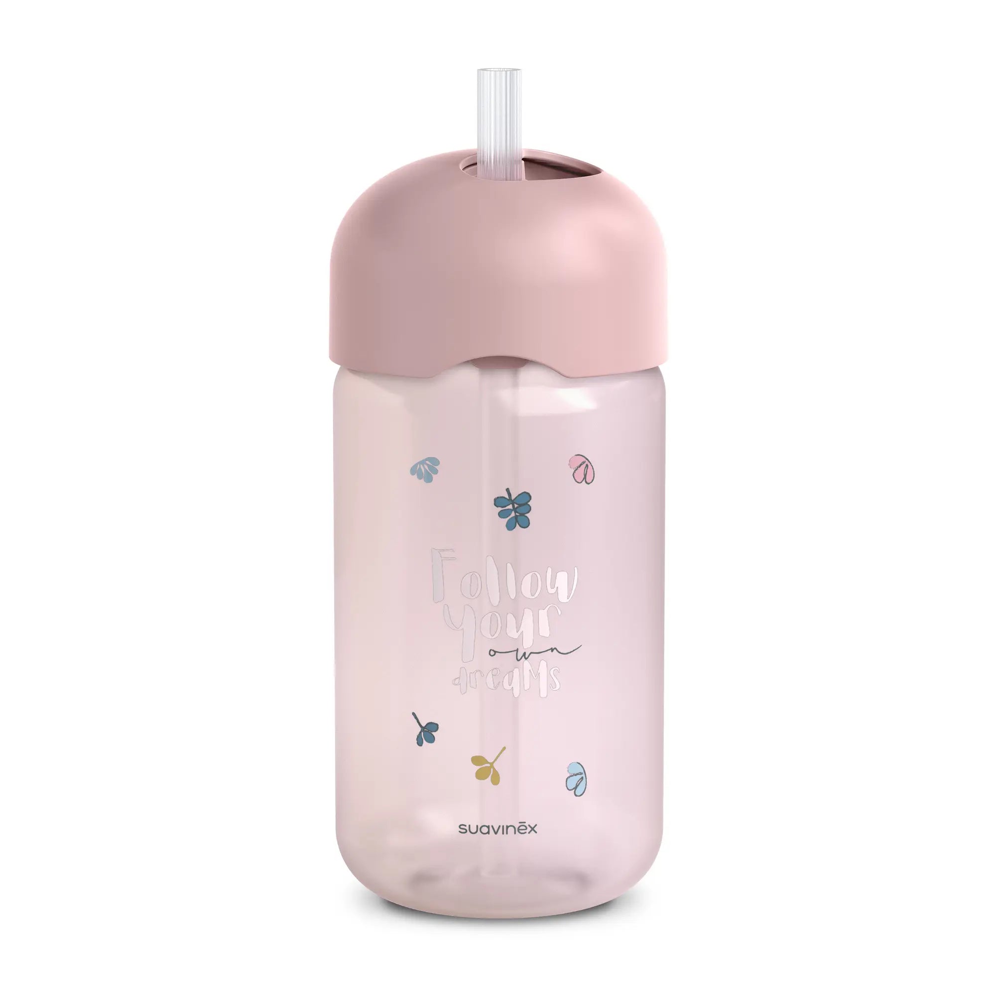 Sticlă cu pai non-spill, 340 ml – roz | Bears [ps:352de27e-5b46-4d21-8fee-8eae7b9bf871]