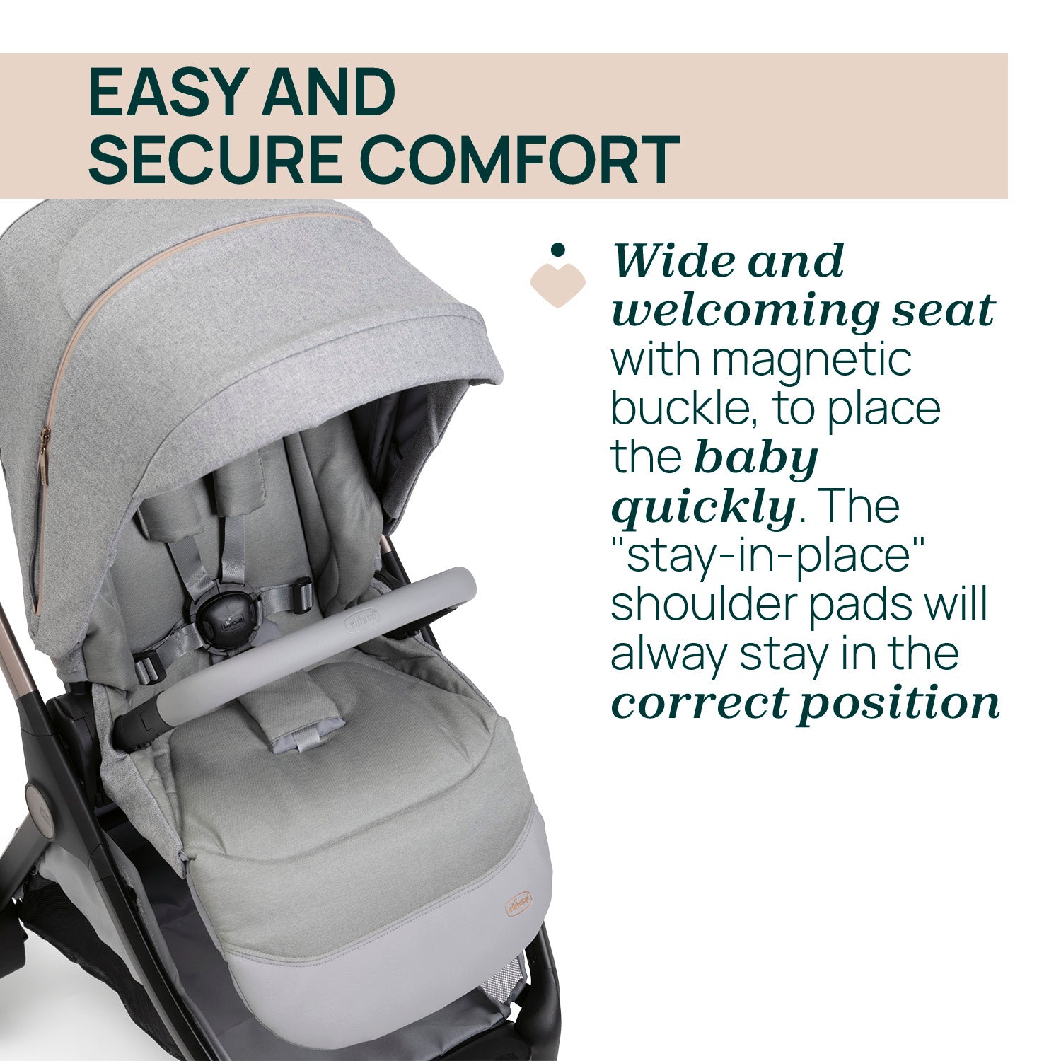Carucior copii 3 in 1 Chicco Bellagio, Lunar Rock (gri - Default Title (21) [ps:7a879900-0f8f-4047-972b-311f99711c8f]