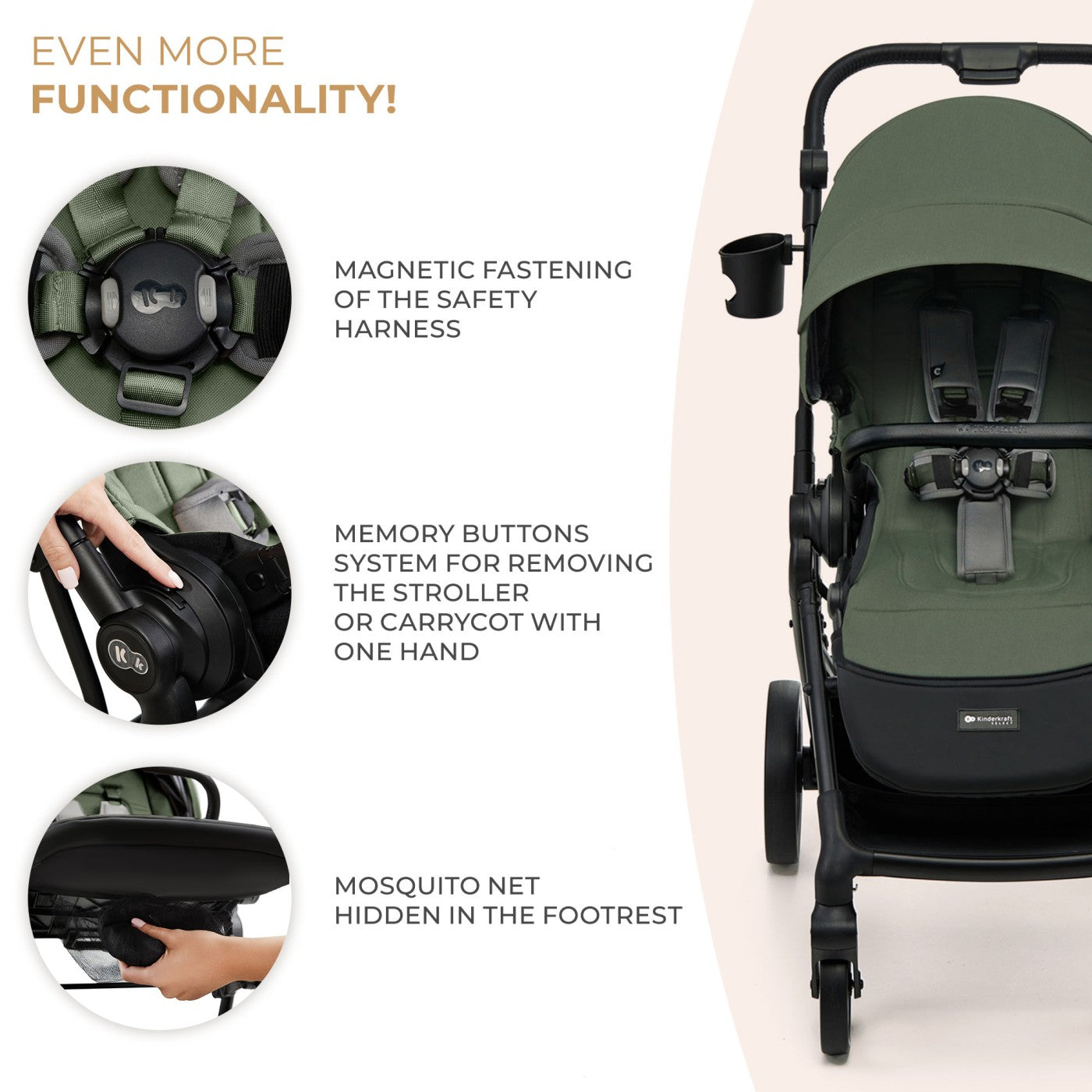 CARUCIOR KINDERKRAFT YOXI 3IN1 (MINK PRO) PURE BLACK - Imagine 22