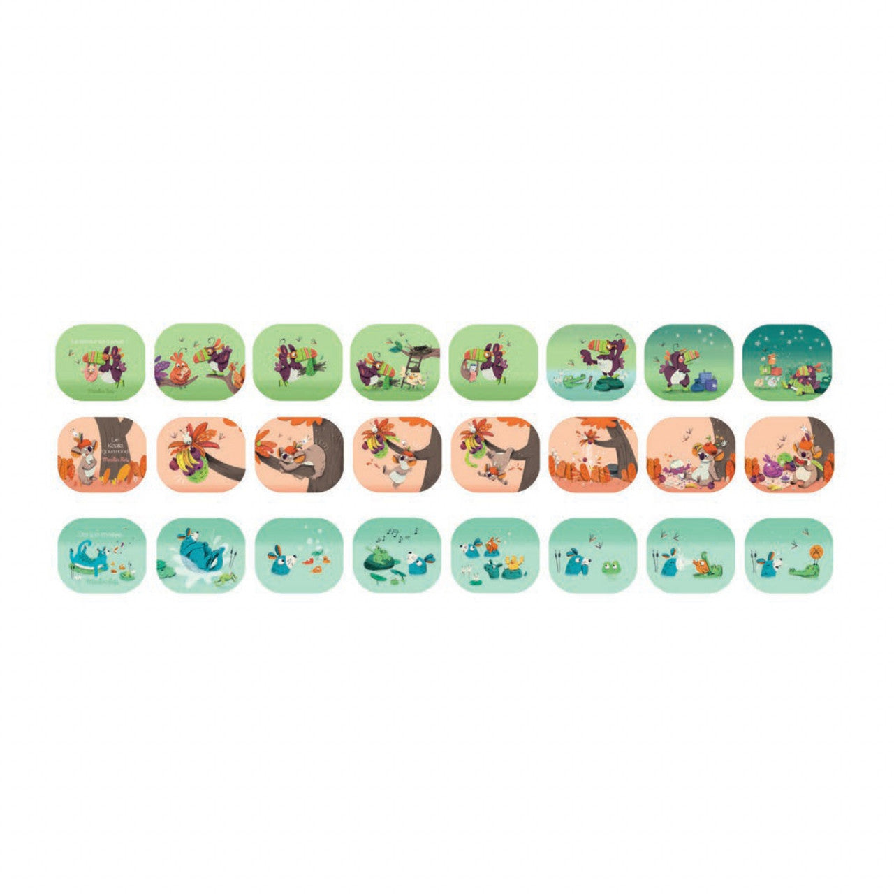 Discuri cu povesti Pisicile Moustaches, Moulin Roty - Imagine 24