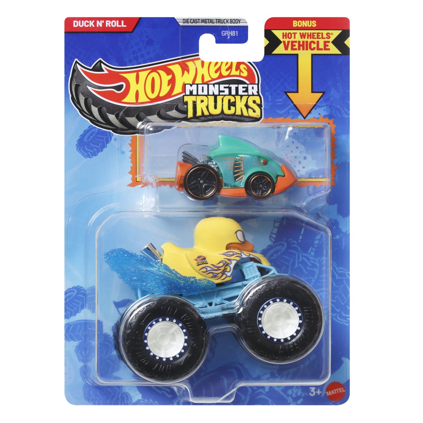 HOT WHEELS MONSTER TRUCK SI MASINUTA METALICA RACE ACE - Imagine 27