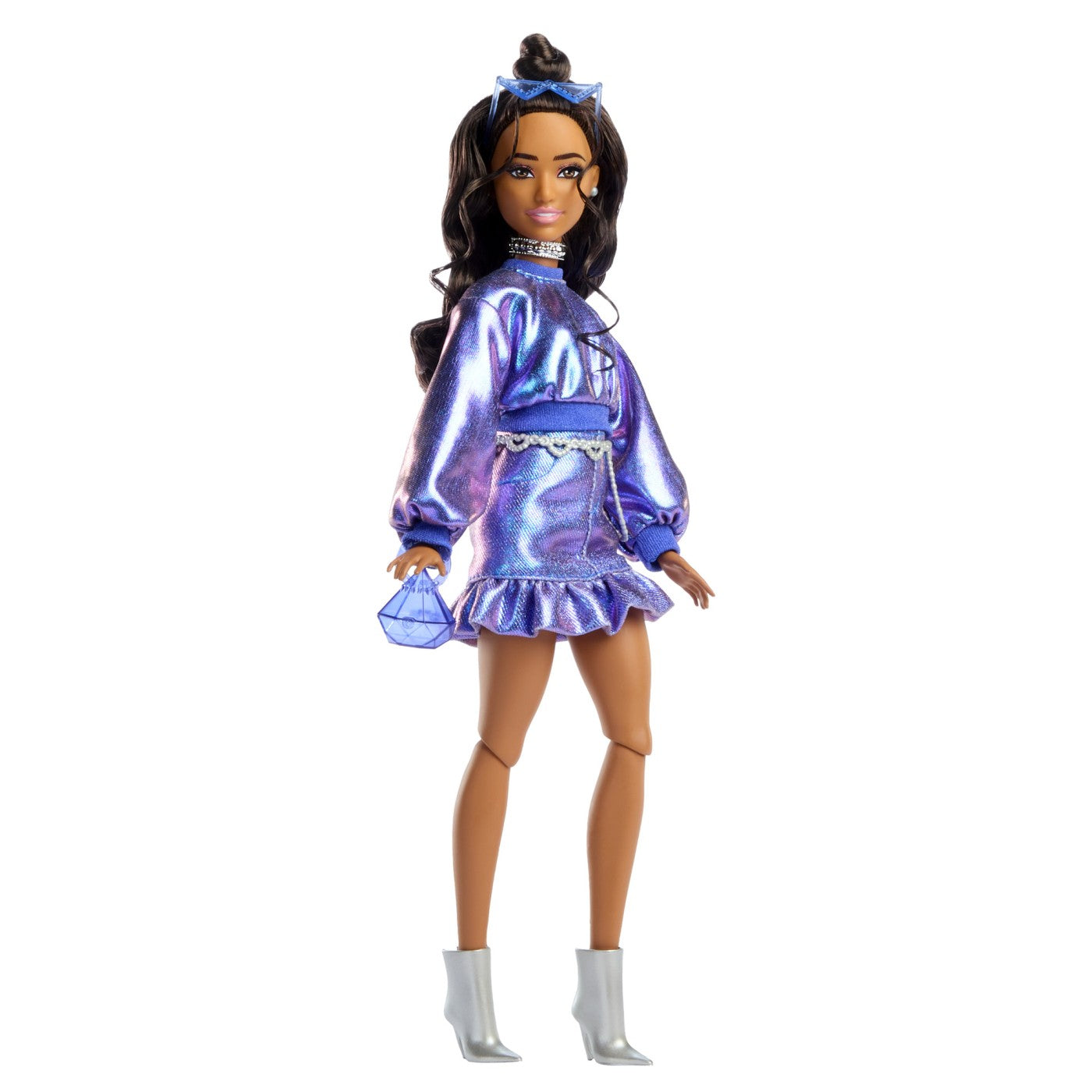 BARBIE DELUXE STYLE PAPUSA BARBIE CU SALOPETA ROZ SI PAR - Imagine 28
