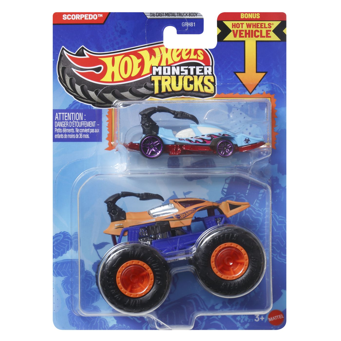 HOT WHEELS MONSTER TRUCK SI MASINUTA METALICA RACE ACE - Imagine 28