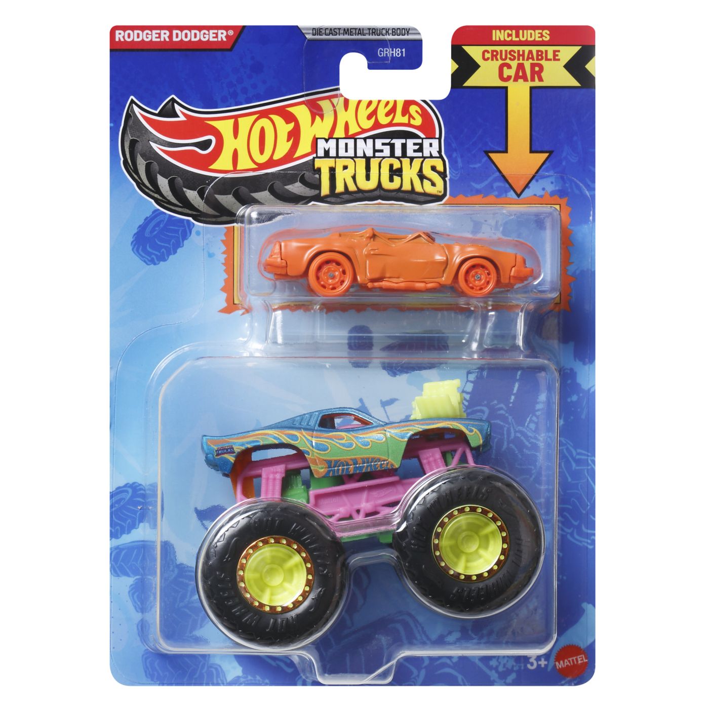 HOT WHEELS MONSTER TRUCK SI MASINUTA METALICA RACE ACE - Imagine 29