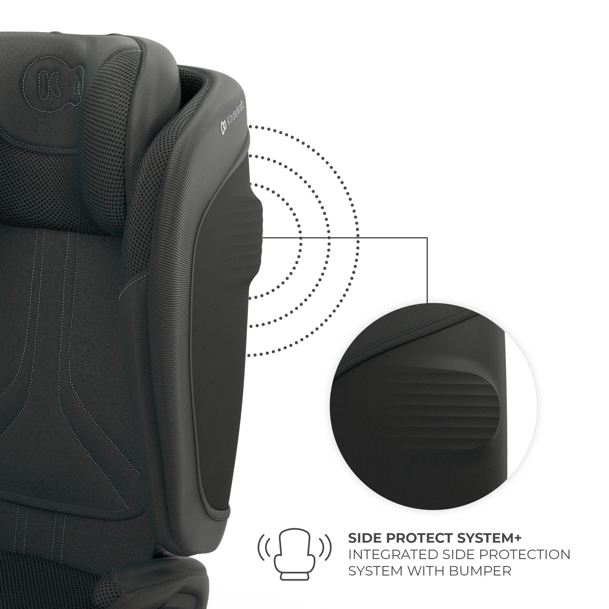 SCAUN AUTO KINDERKRAFT UNITY2 100-150 CM, BLACK - Imagine 29