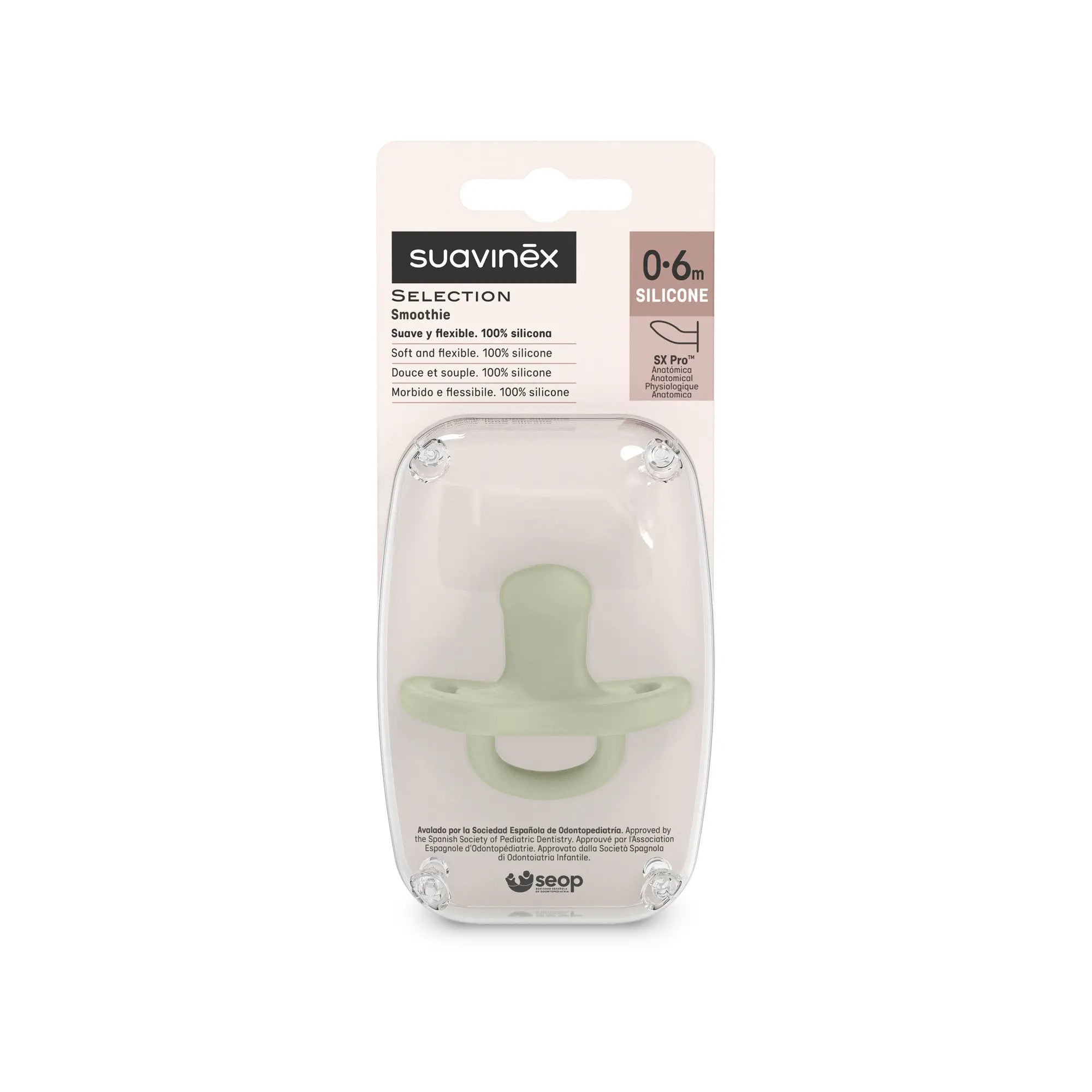 Suzetă anatomică SX Pro 0–6 m – verde | Colour Essence [ps:ebd0f158-6887-4a22-90ac-9fa123b04e3d]