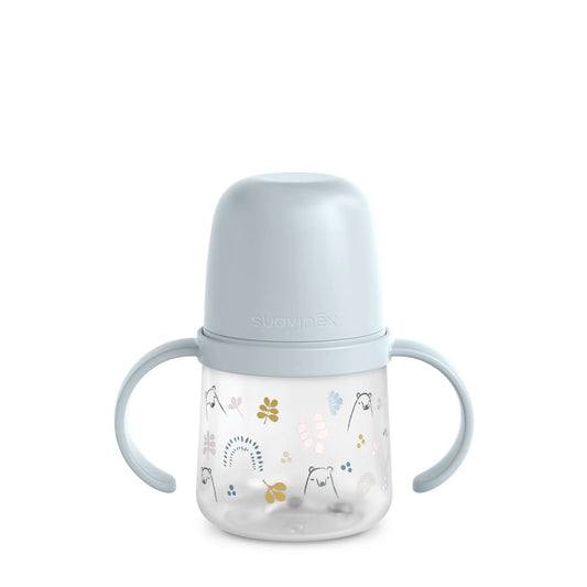Prima cană a bebelușului - Cană de antrenament cu cioc din silicon, 150 ml - albastu | BEARS [ps:38f9892f-ccbb-4b08-aeb7-e48e34cb3a9c]