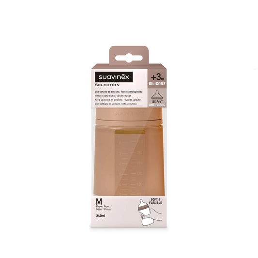 Biberon din silicon SX Pro 240ml, debit mediu - ROSU CĂRĂMIDĂ | Colour Essence [ps:1bdd9455-9b54-448f-8e31-7c4ecbf529e9]