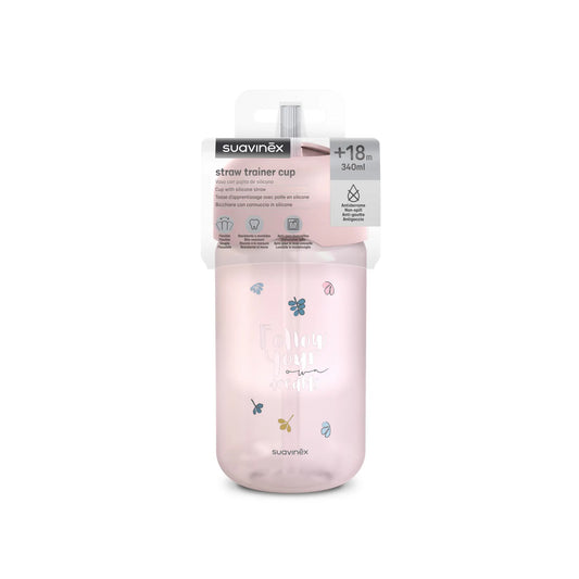 Sticlă cu pai non-spill, 340 ml – roz | Bears [ps:c993d296-9baf-4c5b-94a5-55d9d5728e92]