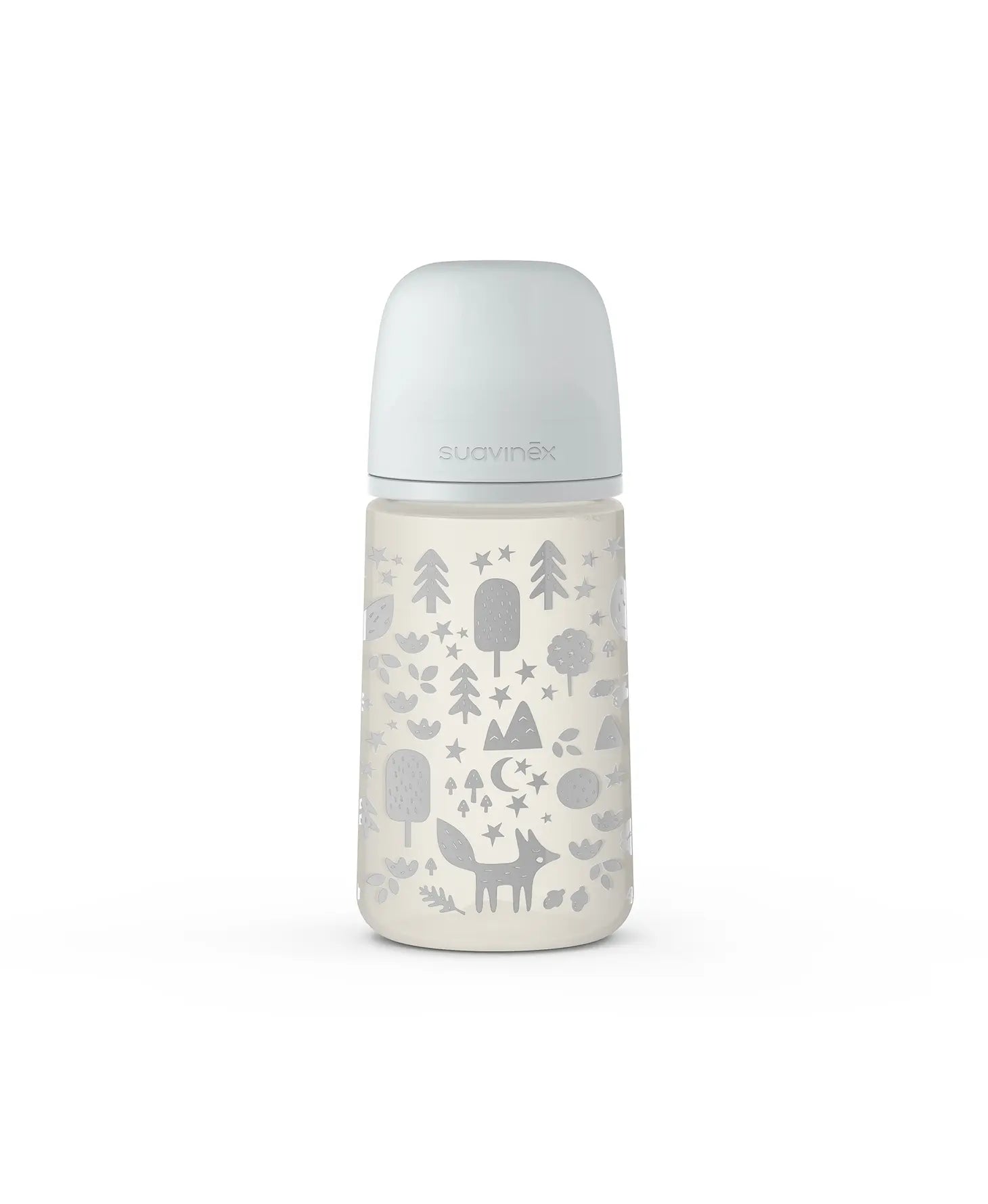 Set cadou biberon 150 ml și 270 ml, suzetă 0–6 luni, clips – Gri | Fox [ps:107302b3-58d8-462a-abd9-bd25727766d9]