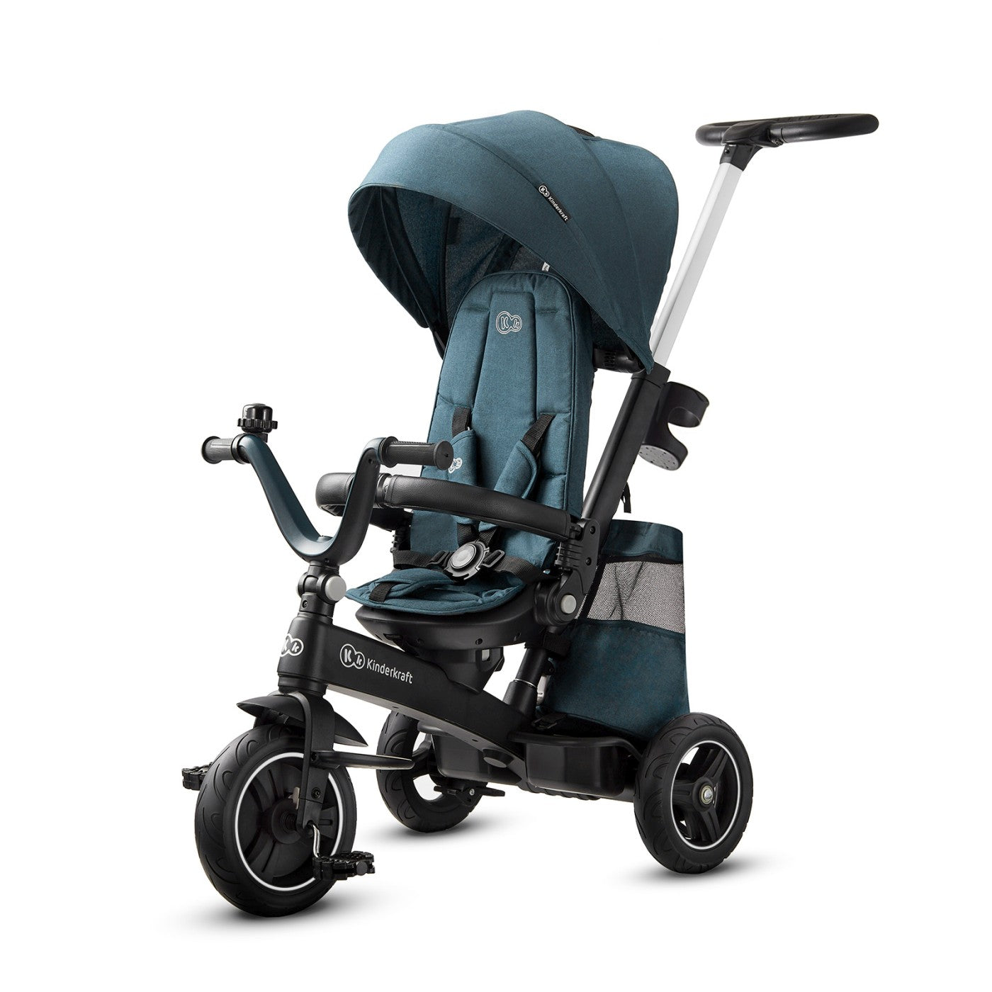 TRICICLETA KINDERKRAFT EASYTWIST, PLATINUM GREY - Imagine 31