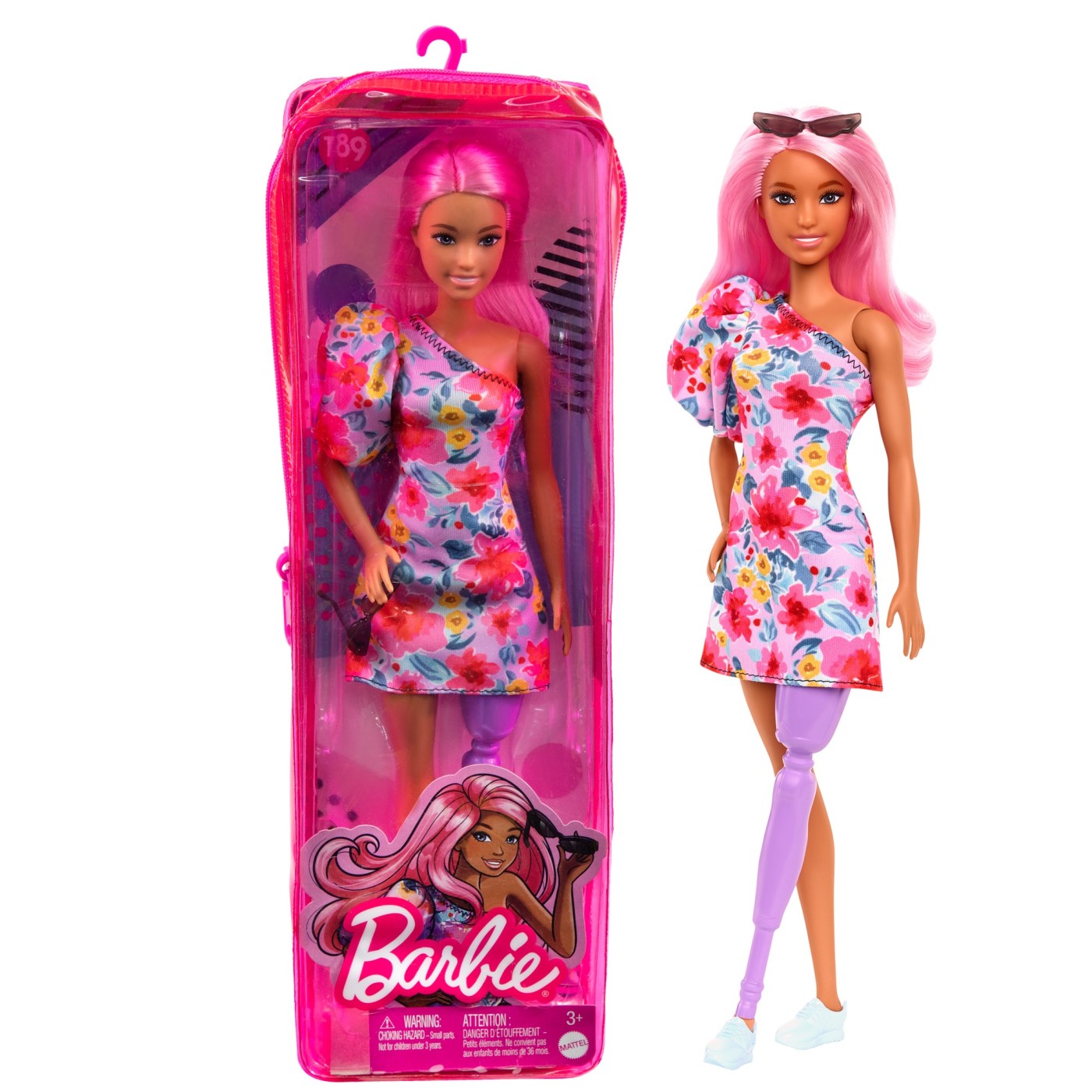 PAPUSA BARBIE FASHIONISTA SATENA CU ROCHIE ROZ CU BULINE - Imagine 31