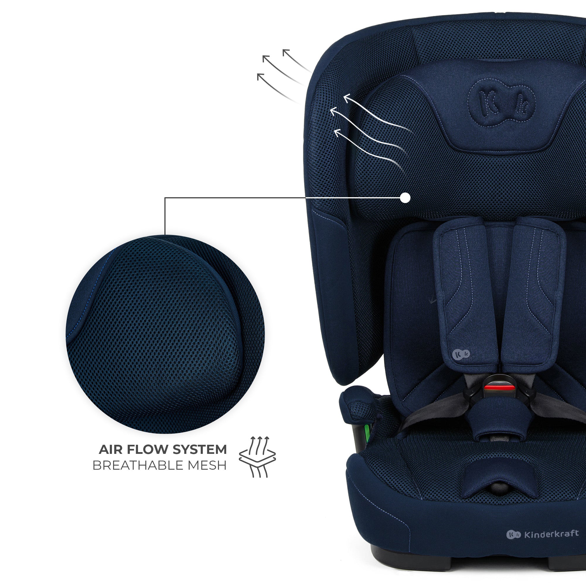 SCAUN AUTO KINDERKRAFT FIX2GO 76-150 CM, GREY - Imagine 31