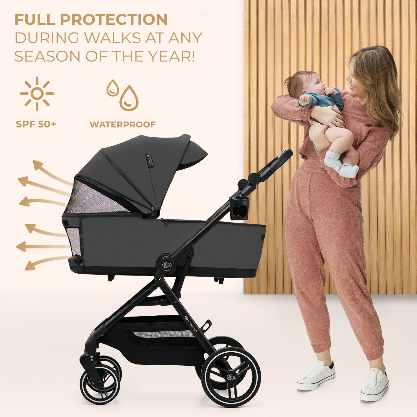 CARUCIOR KINDERKRAFT YOXI 3IN1 (MINK PRO) PURE BLACK - Imagine 32