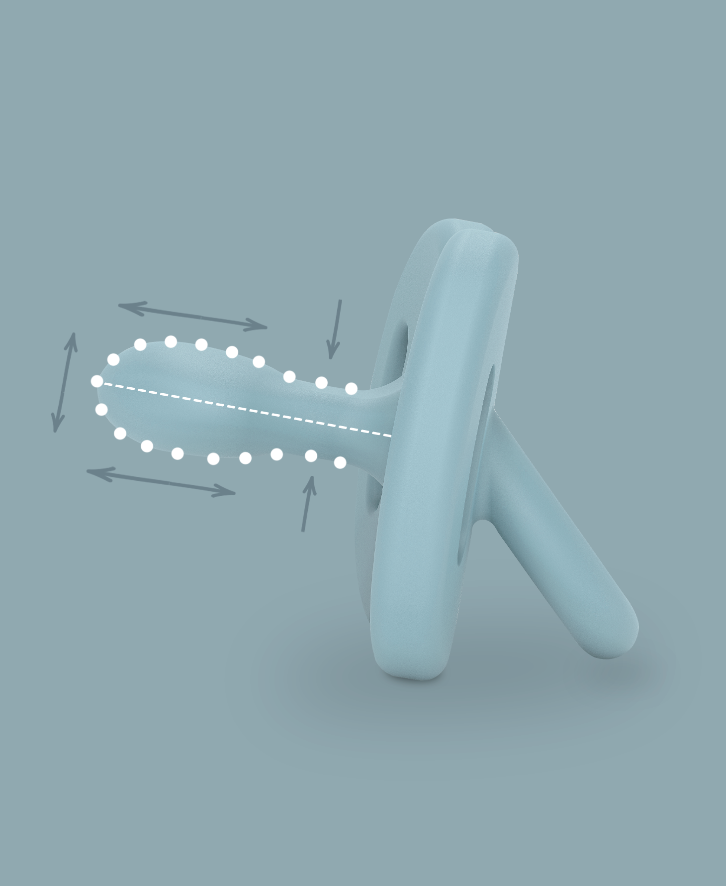 SUZETA FIZIOLOGICA 100% DIN SILICON SX PRO 6-18 LUNI ALBASTRU COLOUR ESSENCE SUAVINEX