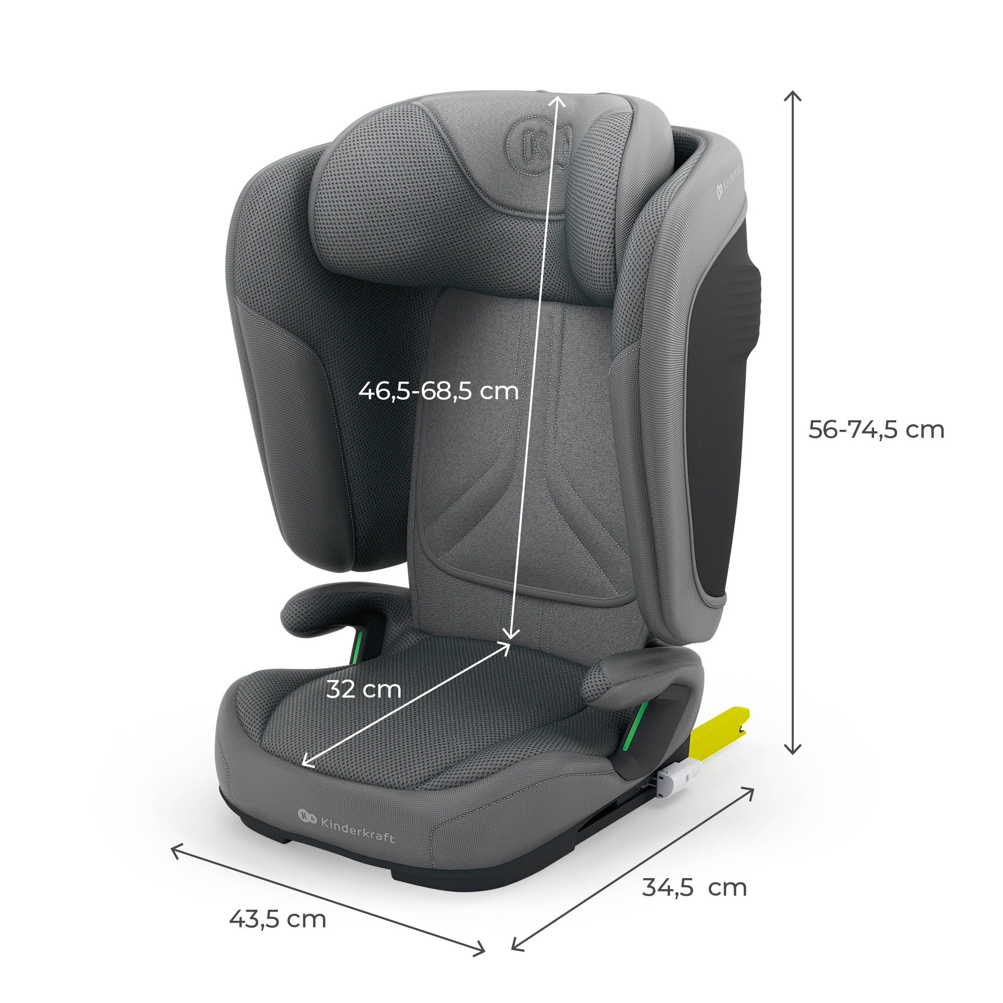 SCAUN AUTO KINDERKRAFT UNITY2 100-150 CM, BLACK - Imagine 35