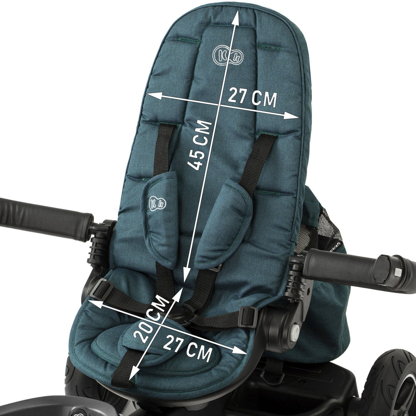 TRICICLETA KINDERKRAFT EASYTWIST, PLATINUM GREY - Imagine 39