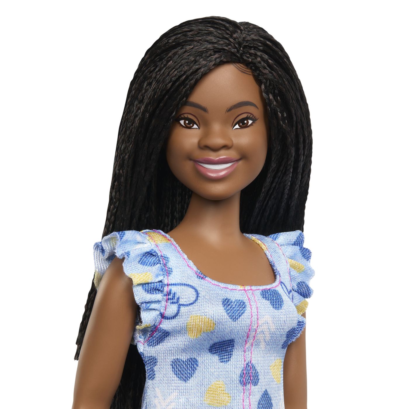 BARBIE FASHIONISTAS PAPUSA BARBIE BRUNETA CU ROCHIE MOV - Imagine 39