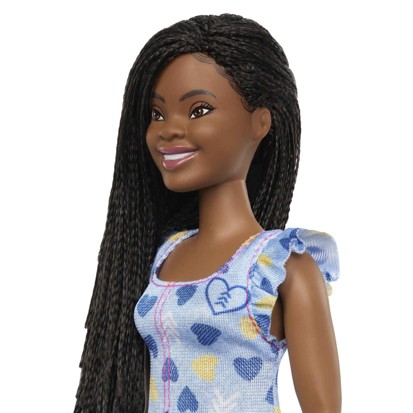 BARBIE FASHIONISTAS PAPUSA BARBIE BRUNETA CU ROCHIE MOV - Imagine 40