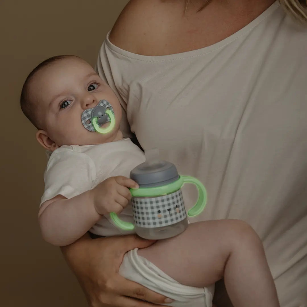Prima cană a bebelușului - Cană de antrenament cu cioc din silicon, 150 ml - albastu | BEARS [ps:5c299ae5-69ce-413c-b173-86bba412e486]