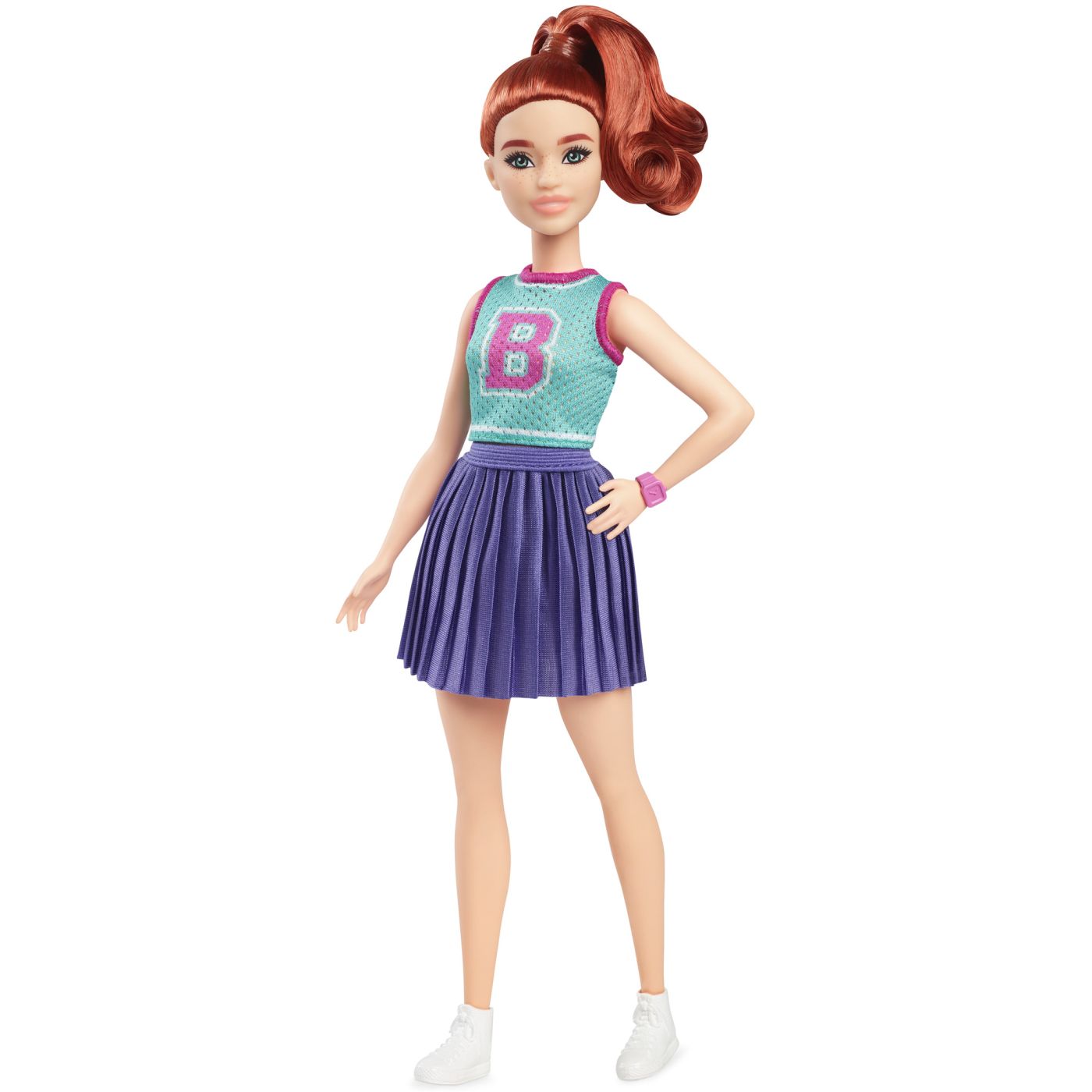 BARBIE FASHIONISTAS PAPUSA BARBIE BRUNETA CU ROCHIE MOV - Imagine 51