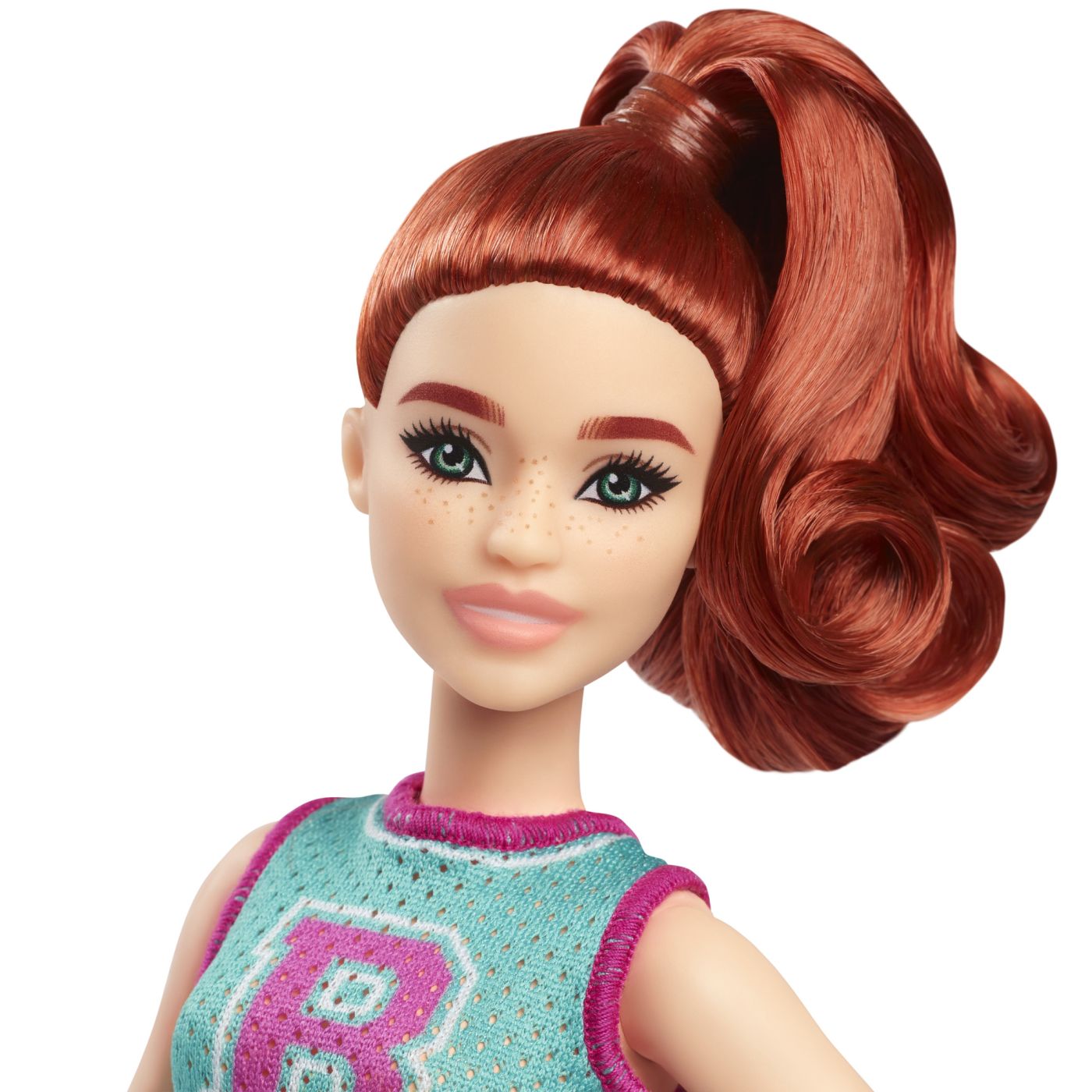 BARBIE FASHIONISTAS PAPUSA BARBIE BRUNETA CU ROCHIE MOV - Imagine 52