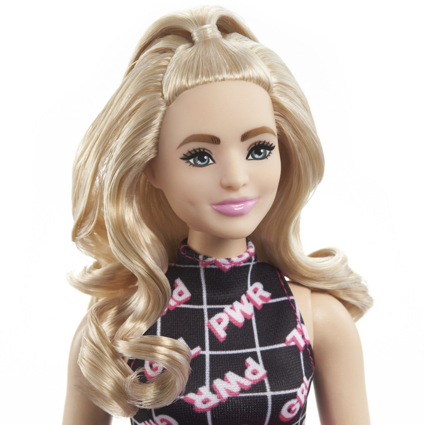 PAPUSA BARBIE FASHIONISTA SATENA CU ROCHIE ROZ CU BULINE - Imagine 64