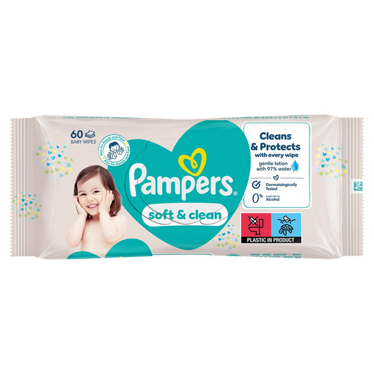 Pampers Soft & Clean servetele umede - 1 pachet / 60 buc [ps:bcce350d-b53a-4808-9a63-292f013e8377]