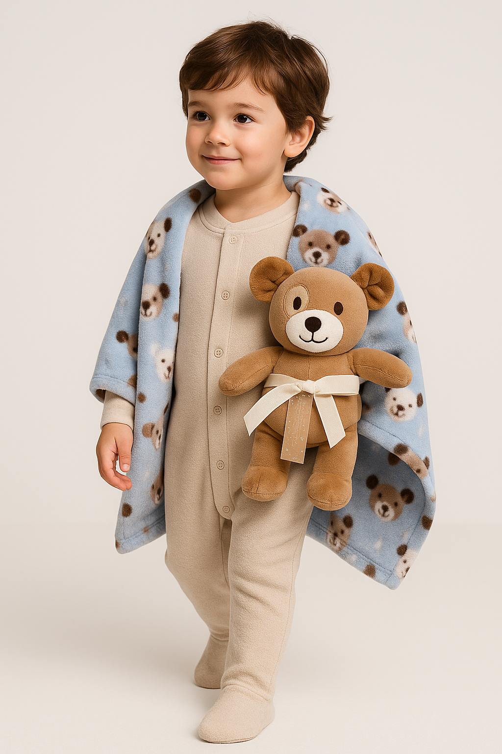 Paturica Pufoasa Fleece cu Jucarie Plus Catel - Imagine 3