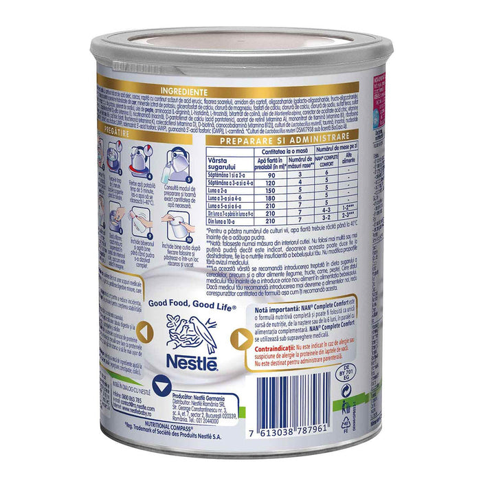 Nestle Nan Complete Comfort | Lapte Praf +0 luni | 400 g