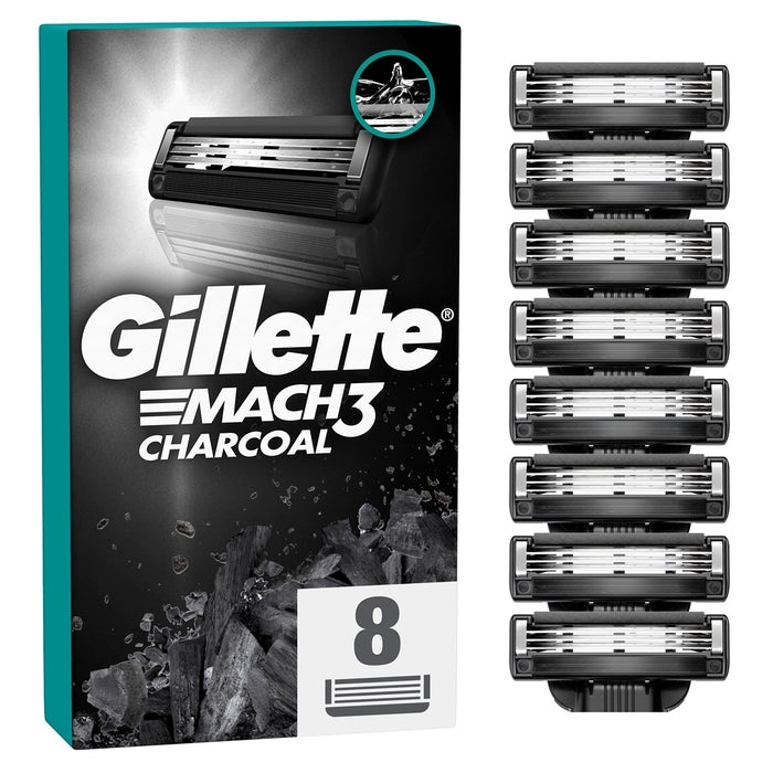 Gillette Mach3 Charcoal razor spares, 4 pcs 