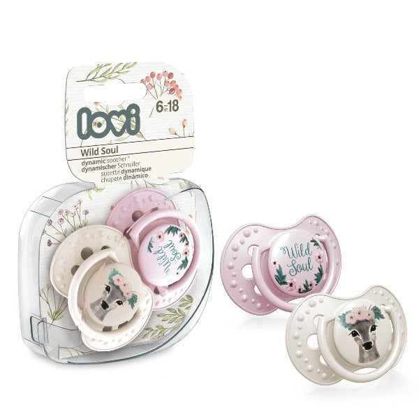 LOVI Suzeta Silicon Dynamic 6-18M 2 PCS Wild Soul fata Infant.ro