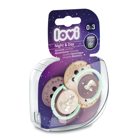 Suzete silicon dynamic 18M+ Lovi 2 buc Night&Day - Imagine 2