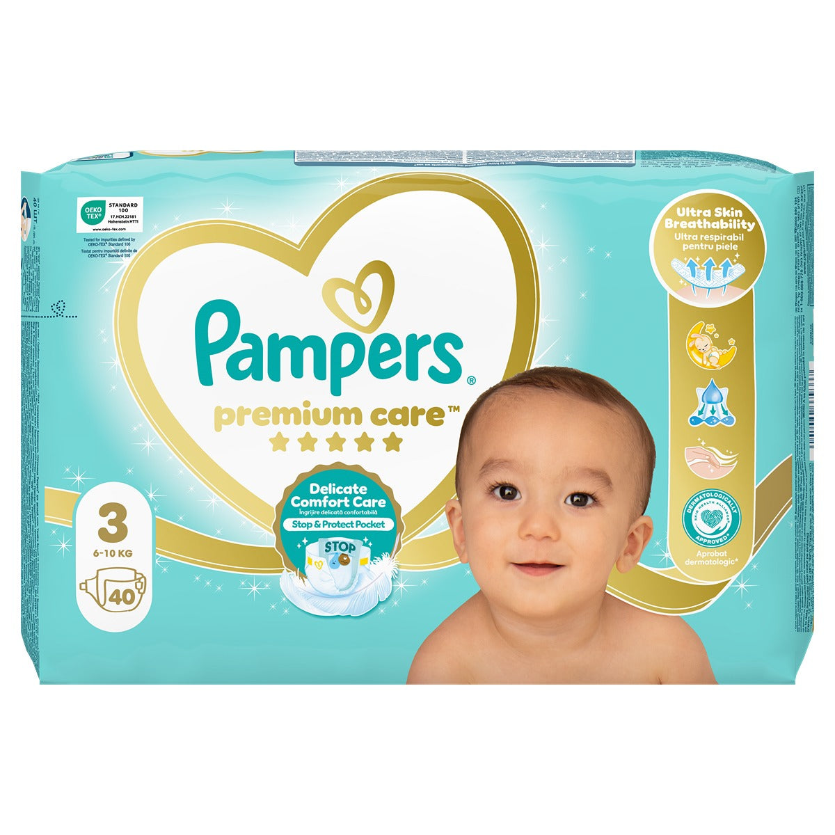 Pampers Premium Care scutece - Nr 3 (6-10 kg) / 40 buc / Value Pack Minus [ps:6c989a10-871d-4977-8750-2d1c52e9d1e8]