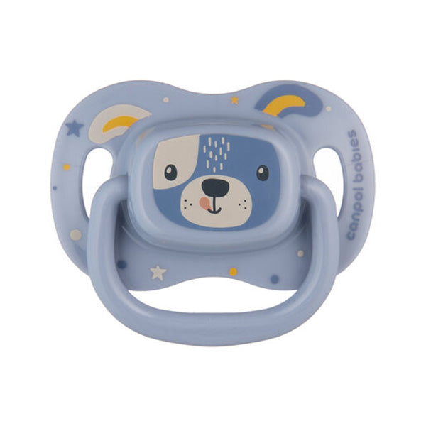 Canpol Babies Suzeta Simetrica Din Silicon 6-18 M Cute Animals Blue 1 Pcs Infant.ro