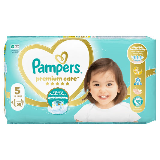 Pampers Premium Care scutece - Nr 5 (11-16 kg) / 58 buc / Jumbo Pack [ps:f5b25509-ca21-432a-91b2-e5358ac7db2d]