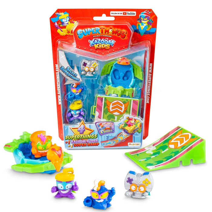 Superthings | Figurine Kazoom Kids | Set 4 Figurine Si Accesorii